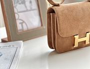 Hermes Shoulder Bag Dobls Suede Brown 19 x 15 x 4 cm - 6