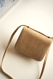 Hermes Shoulder Bag Dobls Suede Silver Hardware Beige19 x 15 x 4 cm - 2