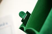 Hermes Shoulder Bag Dobls Suede Gold Hardware Green 19 x 15 x 4 cm - 4