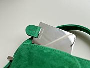 Hermes Shoulder Bag Dobls Suede Silver Hardware Green 19 x 15 x 4 cm - 5