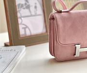 Hermes Shoulder Bag Dobls Suede Pink Hardware Pink 19 x 15 x 4 cm - 2