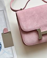 Hermes Shoulder Bag Dobls Suede Pink Hardware Pink 19 x 15 x 4 cm - 5