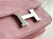 Hermes Shoulder Bag Dobls Suede Pink Hardware Pink 19 x 15 x 4 cm - 4
