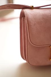 Hermes Shoulder Bag Dobls Suede Gold Hardware Pink 19 x 15 x 4 cm - 5