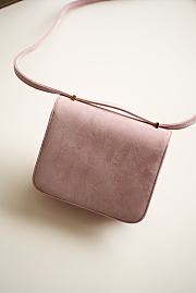 Hermes Shoulder Bag Dobls Suede Gold Hardware Pink 19 x 15 x 4 cm - 3