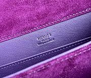 Hermes Shoulder Bag Dobls Suede Pink Hardware Purple 19 x 15 x 4 cm - 5