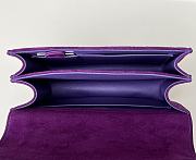 Hermes Shoulder Bag Dobls Suede Gold Hardware Purple 19 x 15 x 4 cm - 6