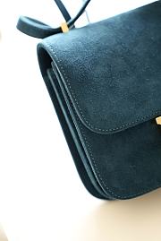 Hermes Shoulder Bag Dobls Suede Gold Hardware Blue 19 x 15 x 4 cm - 6