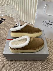 Prada Mule Fur Dark Brown  - 4