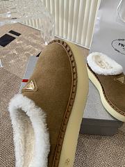 Prada Mule Fur Dark Brown  - 3