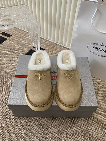 Prada Mule Fur Brown/ Beige