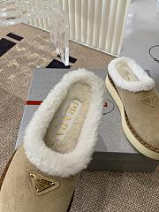 Prada Mule Fur Brown/ Beige - 4