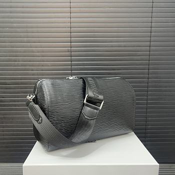 Hermes Montblanc Black Leather Crossbody Bag 24 x 13 cm