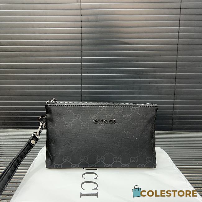 Gucci GG Embossed Pouch 'Black' 24 cm - 1