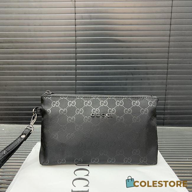 Gucci GG Embossed Pouch 'Black' 22cm - 1