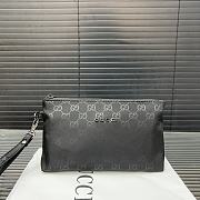 Gucci GG Embossed Pouch 'Black' 22cm - 1