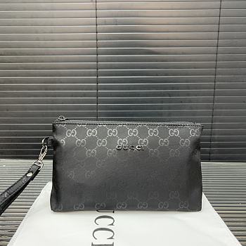 Gucci GG Embossed Pouch 'Black' 22cm