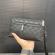 Gucci GG Embossed Pouch 'Black' 22cm - 4