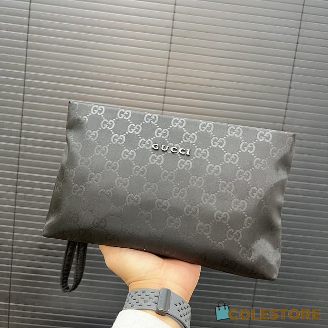 Gucci GG Embossed Pouch 'Black' 28 x 18 cm  - 1