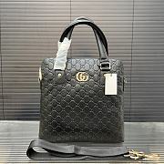 Gucci GG Leather Highcase Briefcase Black 28 x 25 cm - 1
