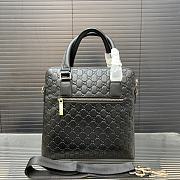Gucci GG Leather Highcase Briefcase Black 28 x 25 cm - 4