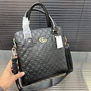 Gucci GG Leather Highcase Briefcase Black 28 x 25 cm - 2