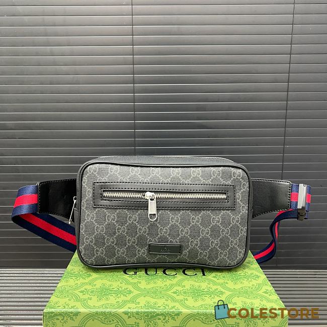 Clutch Gucci Brown GG Supreme Black 24 x 15 cm  - 1