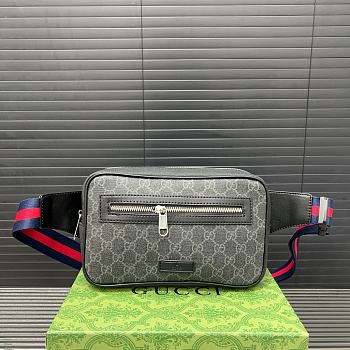 Clutch Gucci Brown GG Supreme Black 24 x 15 cm 