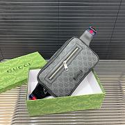 Clutch Gucci Brown GG Supreme Black 24 x 15 cm  - 2