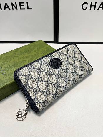 Gucci Leather Zip Around Wallet 19 x 10 cm