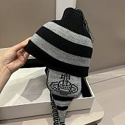 Vivienne Westwood Wool Hat Ear-Cover Black And Grey  - 3