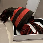 Colestore Vivienne Westwood Wool Hat Ear-Cover Black And Red - 3