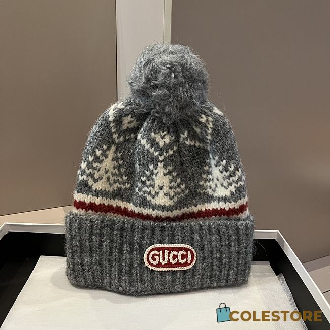 Gucci Christmas Beanie Grey - 1