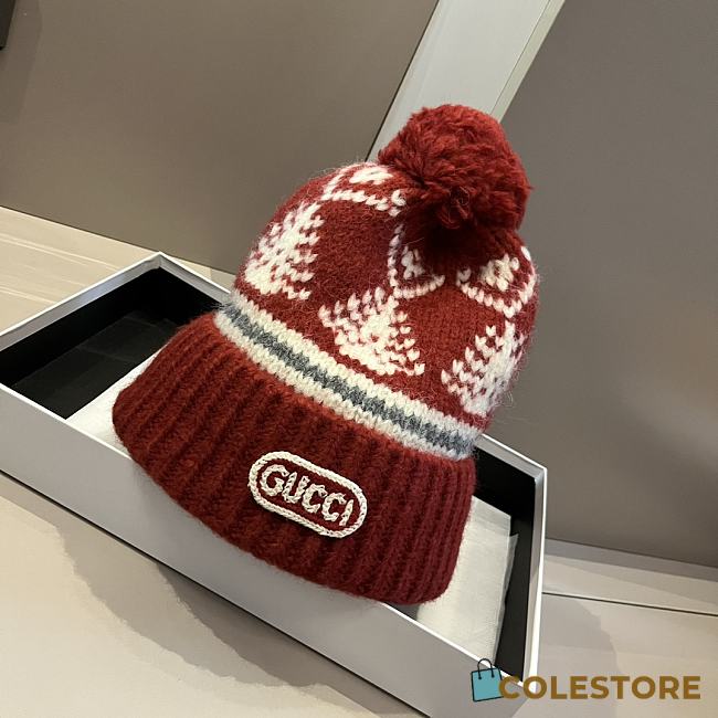 Gucci Christmas Beanie Red - 1