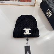Gucci Knitting Beanie White Logo Black - 1