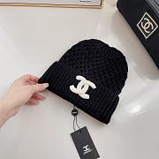 Gucci Knitting Beanie White Logo Black - 2