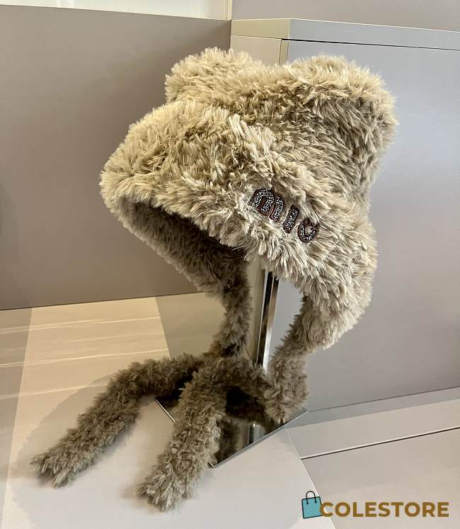 Miumiu Bomber Hat Fur Brown  - 1