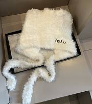 Miumiu Bomber Hat Fur White  - 4