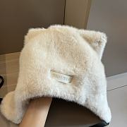 Miu Miu Cat Ears Bomber Hat Full Fur White  - 5