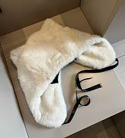 Miu Miu Cat Ears Bomber Hat Full Fur White  - 3