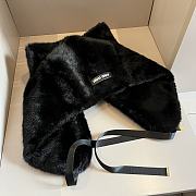 Miu Miu Cat Ears Bomber Hat Full Fur Black  - 3