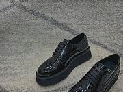 Prada Brushed Leather Derby Loafers Black - 6
