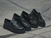 Prada Logo Shiny Leather Loafers Black  - 2