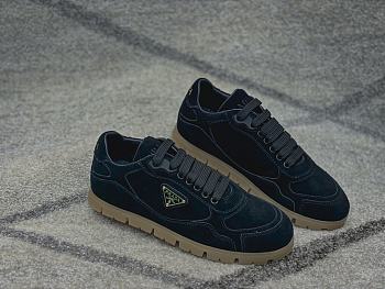 Prada Faded Suede Sneakers Blue