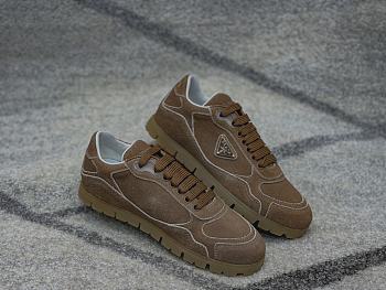Prada Faded Suede Sneakers Brown 
