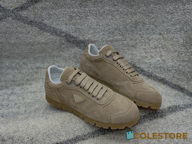 Prada Faded Suede Sneakers Beige - 1