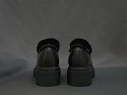 Prada Leather Loafers With Fur Black - 2