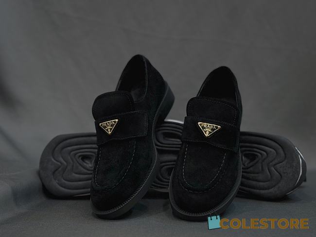 Prada Suede Loafers Black  - 1
