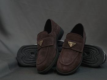 Prada Suede Loafers Rouge 