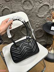 Gucci GG Marmont Medium Top Handle Bag Black 25 x 15 cm - 2